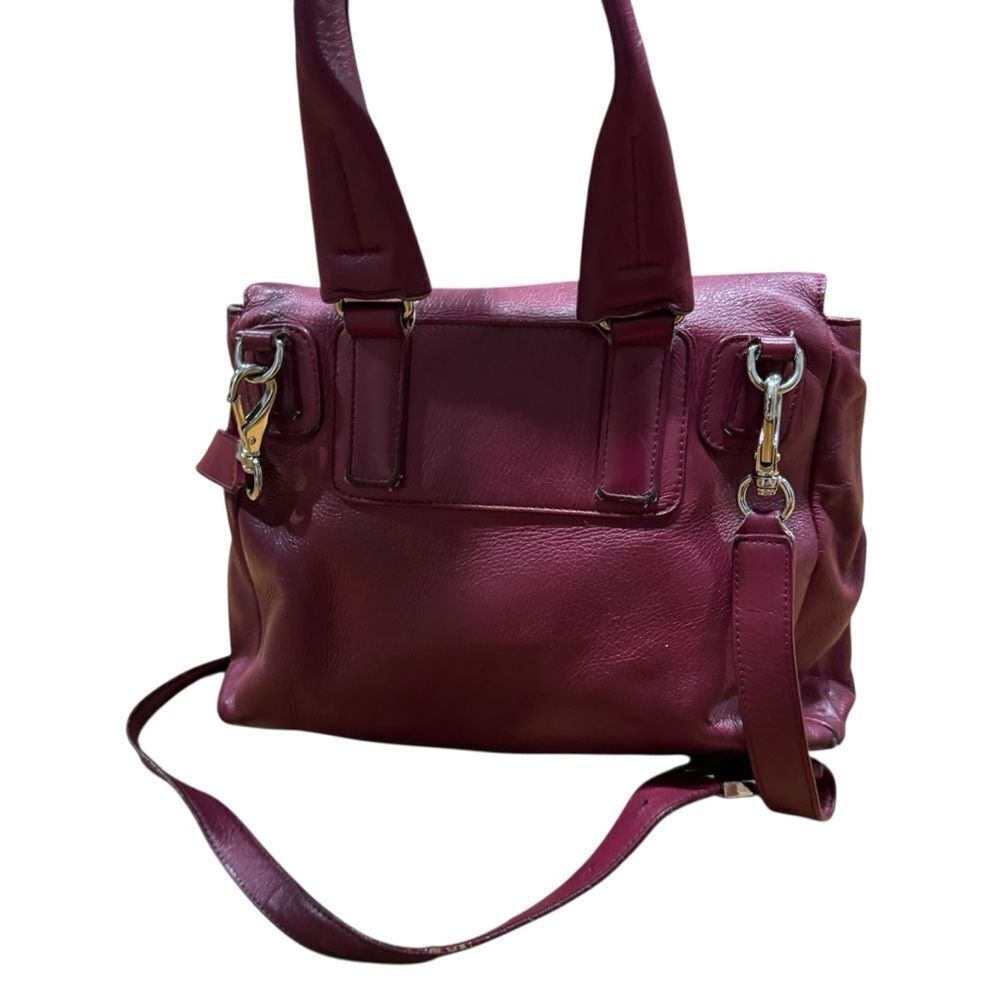 Givenchy Pandora Pure Dark Red Top Handle Front Flap Bag - Picture 9 of 12